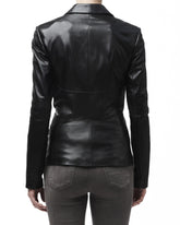 Women Genuine Leather Blazer Coat WB 24